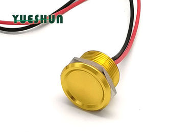 Interruptor piezoeléctrico impermeable del tacto, lámpara capacitiva del interruptor NINGÚN cuerpo amarillo del color del interruptor de botón