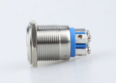Interruptor de botón amarillo-naranja del metal del anillo LED Shell de acero inoxidable 304/316