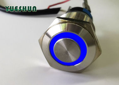 Alto interruptor de botón principal LED iluminado, interruptor de botón de aluminio del acero inoxidable