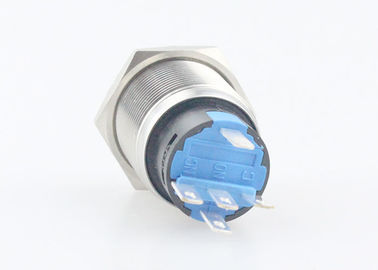 Interruptor de botón de enganche de acero inoxidable del metal, interruptores de botón automotrices de 12V 24V