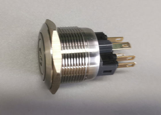 5A interruptor de botón anti de aluminio del vándalo del anillo LED 22m m