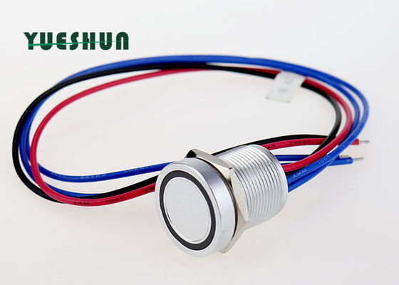 calidad  12V 24V LED Illuminated Piezo Touch Switch , 19mm Switch Push Button Momentary Fábrica
