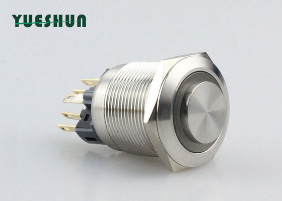 calidad  Ring Type LED Latching Push Button Switch , 25mm / 22mm Push Button Switch Fábrica