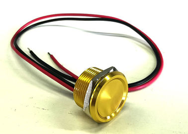Interruptor piezoeléctrico impermeable del tacto, lámpara capacitiva del interruptor NINGÚN cuerpo amarillo del color del interruptor de botón