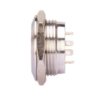 el interruptor de botón micro inoxidable de 25m m iluminó momentáneo con Ring Led